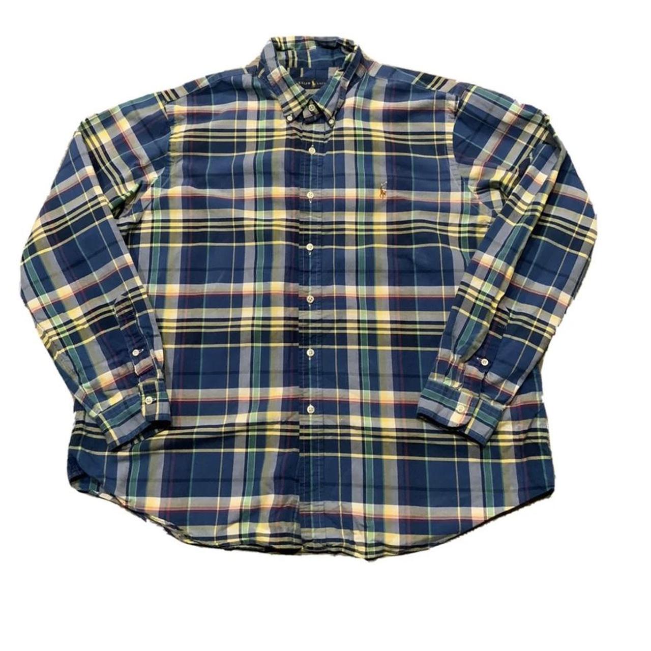 Ralph Lauren Multicolored Plaid Flannel Casual... - Depop