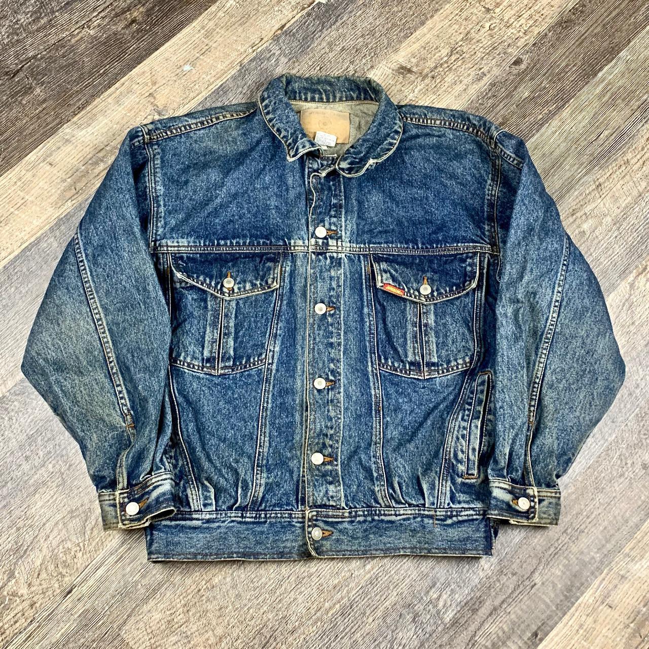 Vintage Jordache Denim Jacket Size Medium 90s Blue... - Depop