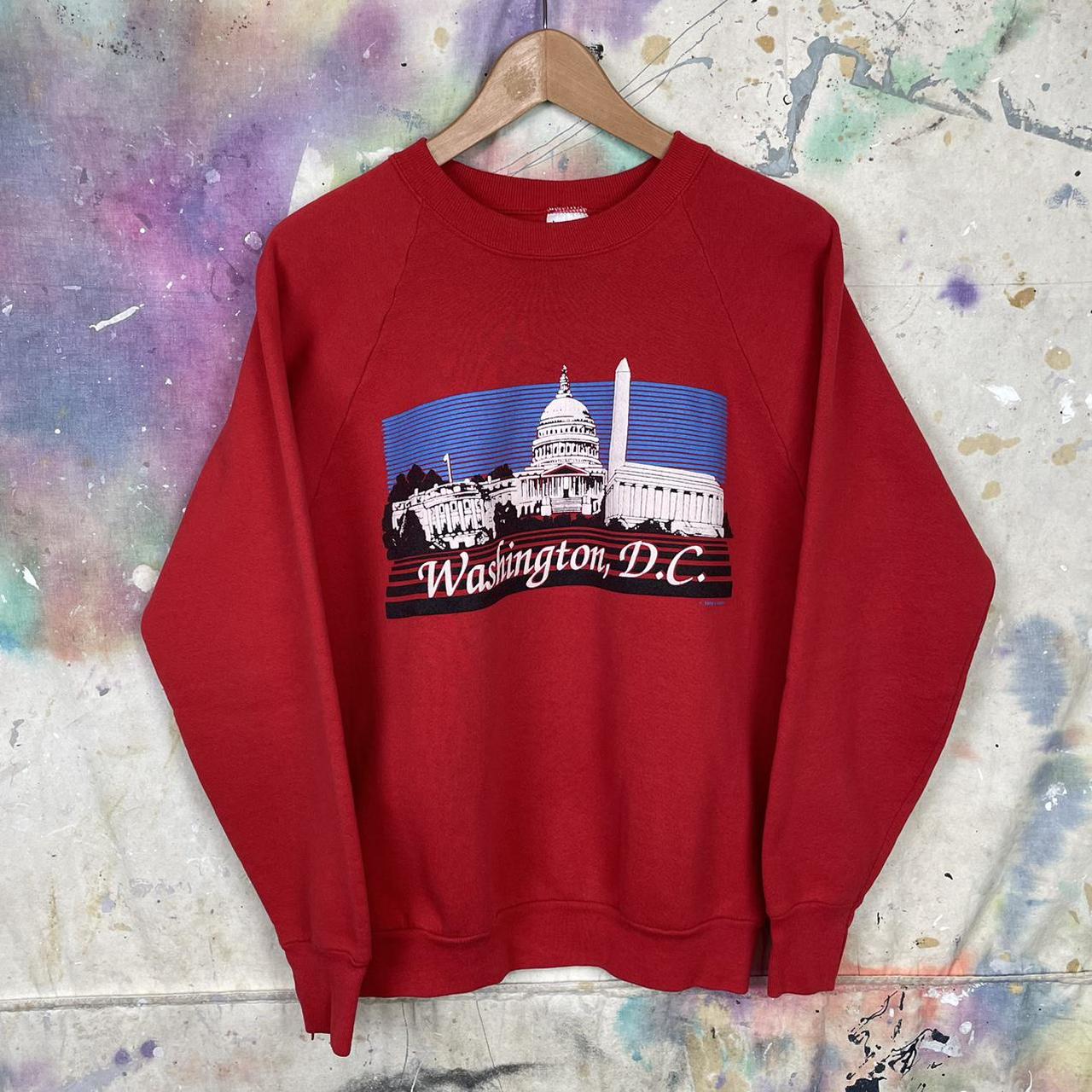 Vintage 1988 Washington DC Puff Print Crewneck... - Depop