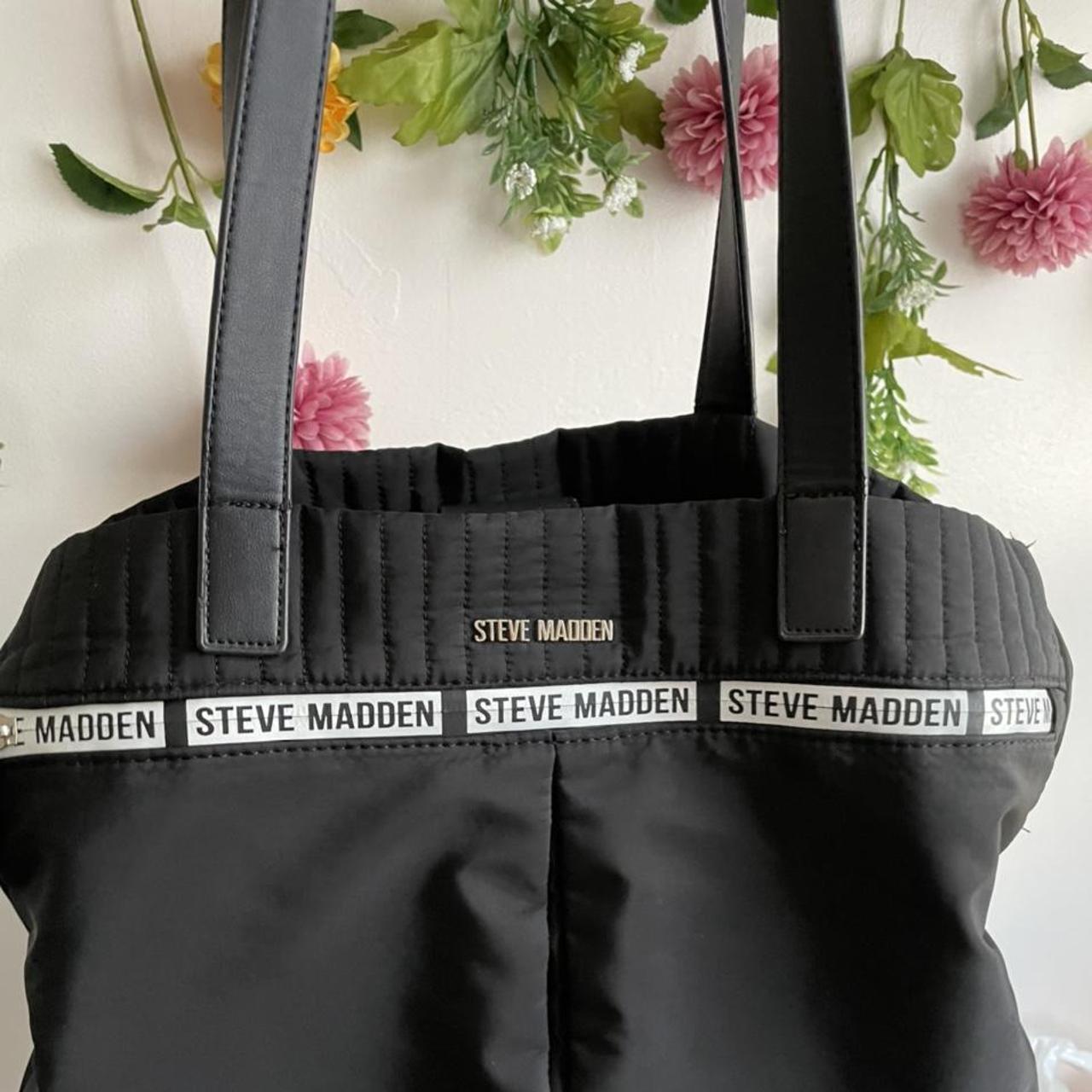 Steve Madden Black & Gray Luggage Duffle Bag Great - Depop