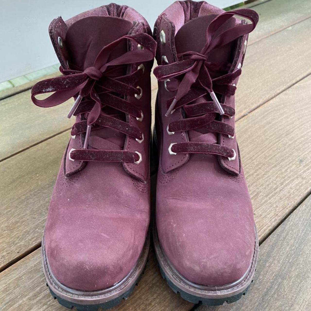 Timberland boots best sale womens maroon