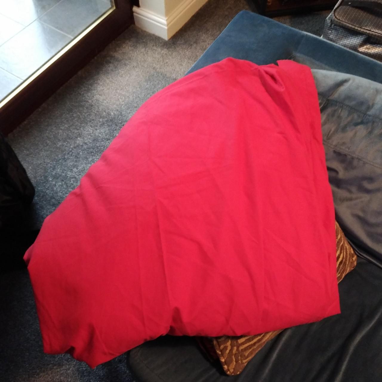 Red double flat bed sheet, made of cotton. Only used... Depop