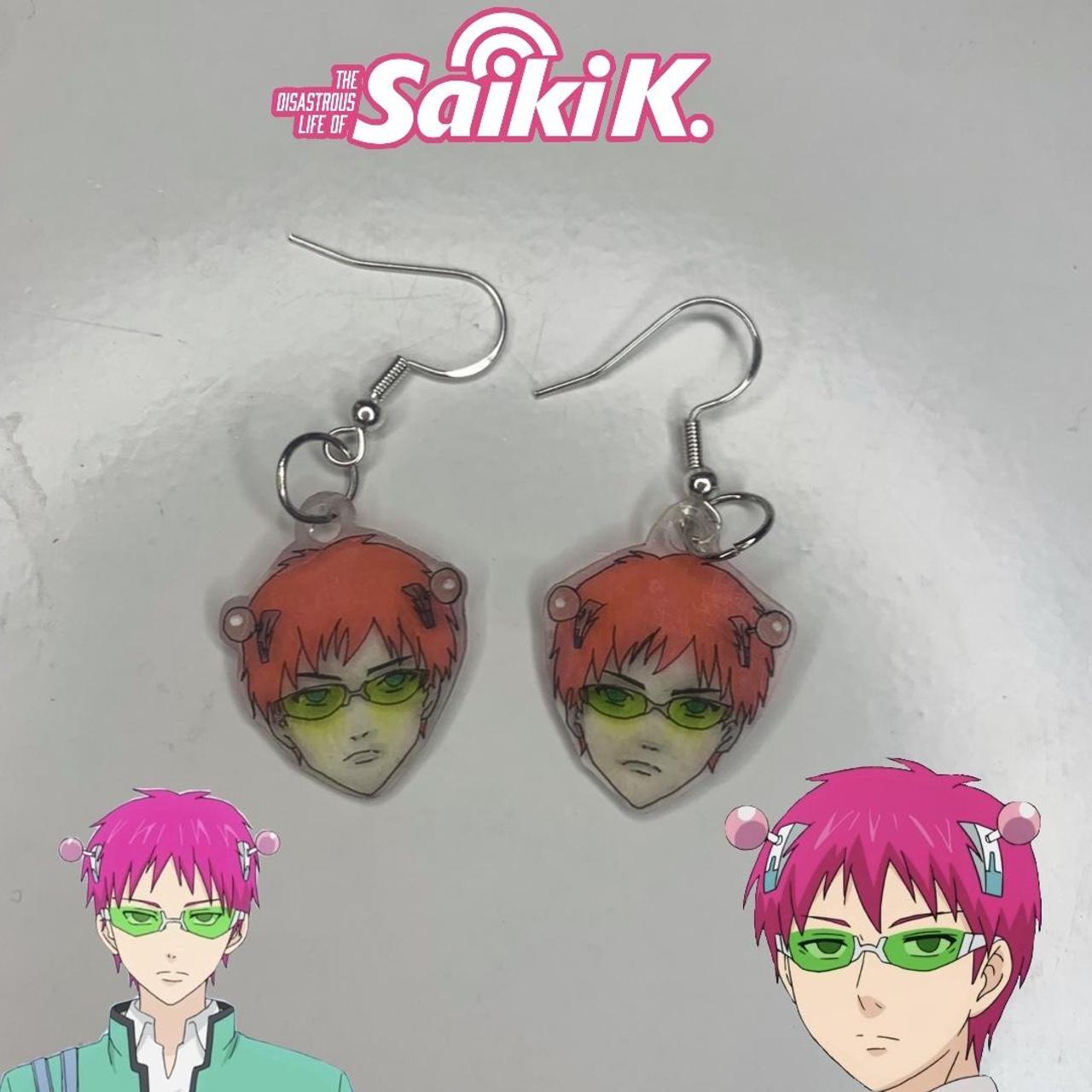 saiki earrings from the disastrous life of saiki k!... - Depop