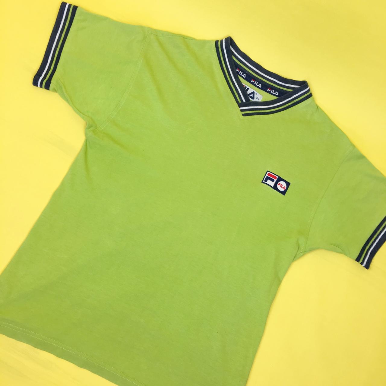 Lime green 2024 fila shirt