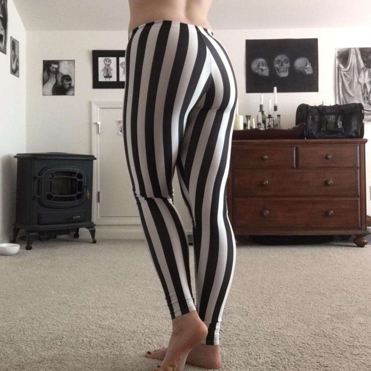 Black & White 'Beetlejuice' Stretch Leggings. New. | eBay