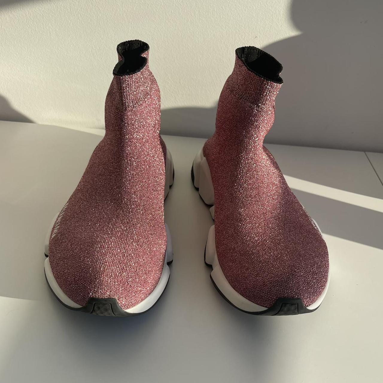 BALENCIAGA SPEED SNEAKERS. Pink Glitter Size 41 AU. Depop