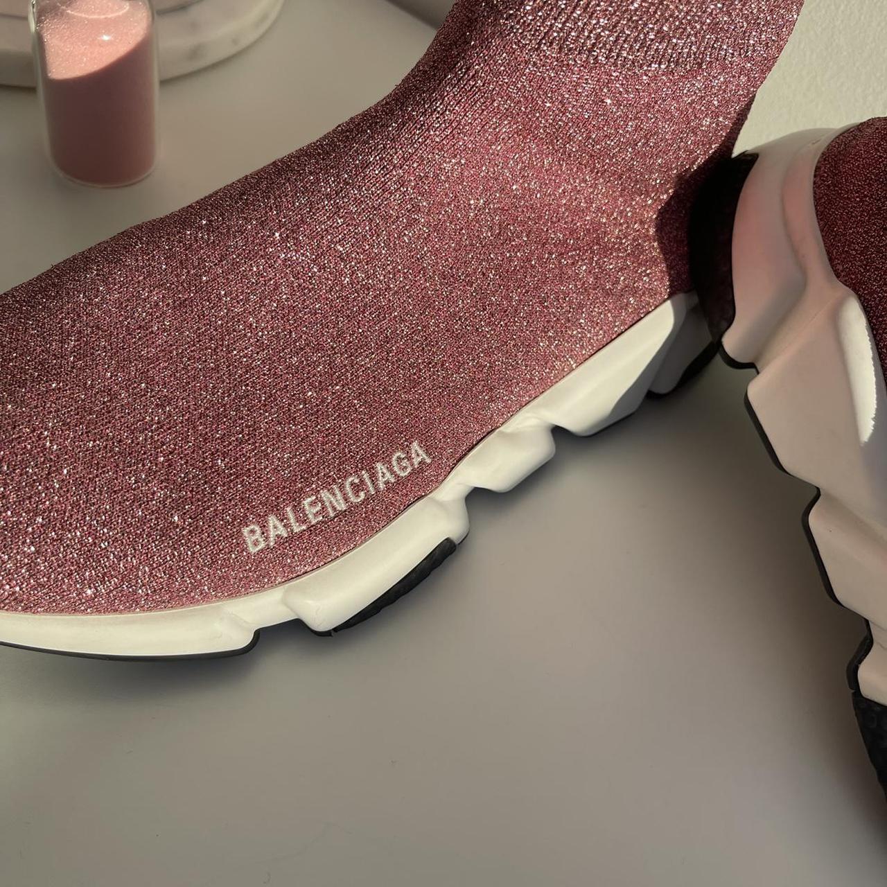 BALENCIAGA SPEED SNEAKERS. Pink Glitter Size 41 AU. Depop