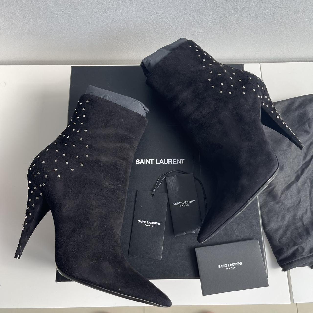 SAINT LAURENT Black Suede 