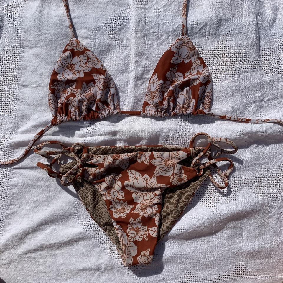 acacia swimwear rust magnolia bikini set... - Depop