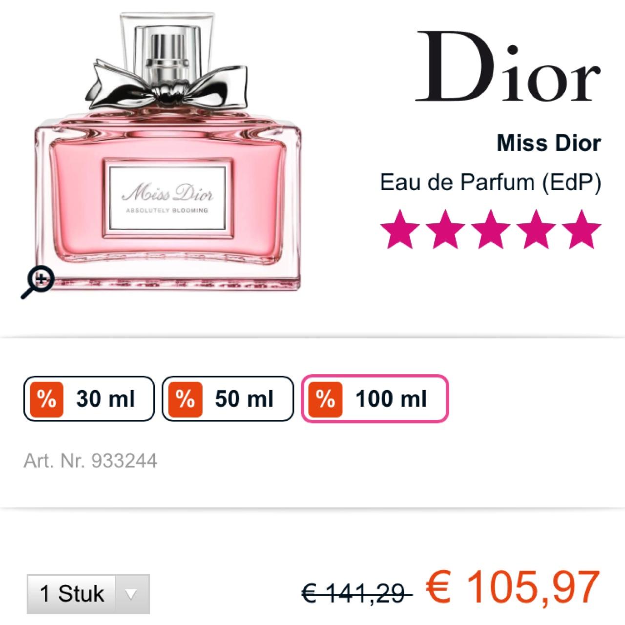 Miss dior absolutely blooming 30ml on sale