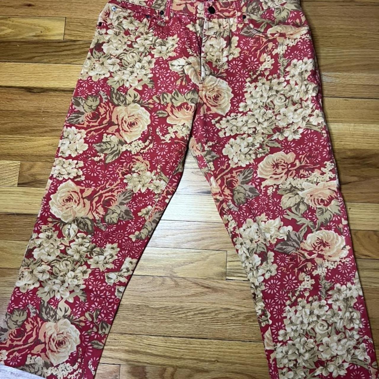 supreme washed floral pants