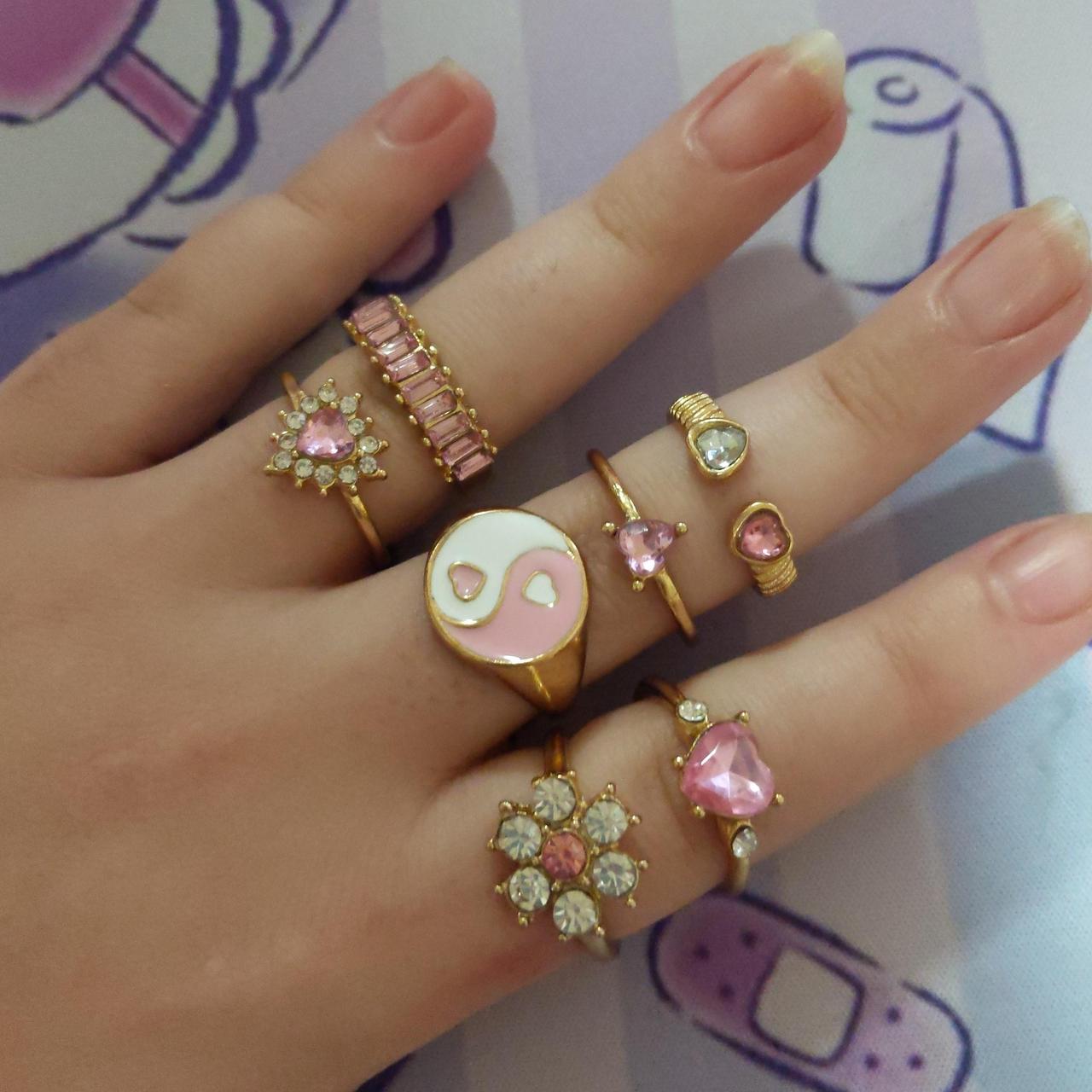 Women's Gold and Pink Jewellery