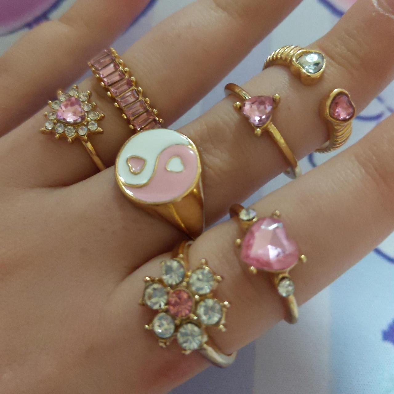 Women's Gold and Pink Jewellery (2)