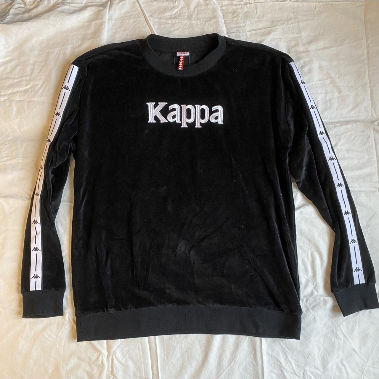 Kappa velour logo text sweatshirt in