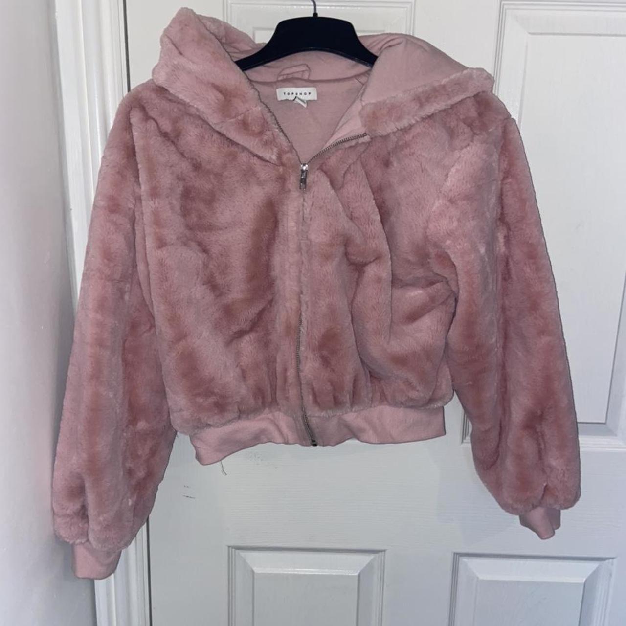 pink fur bomber