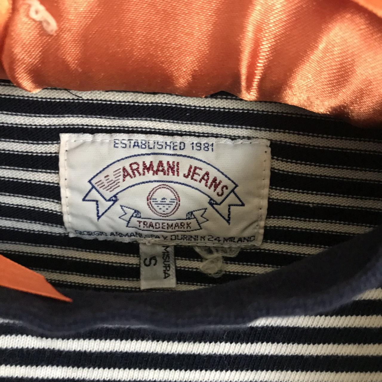 Armani exchange vintage stripped long sleeve top... Depop