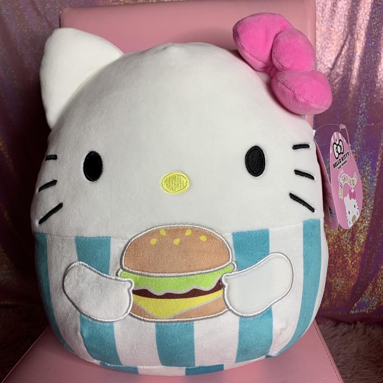 Sanrio Squishmallow Hello Kitty with Hamburger... - Depop