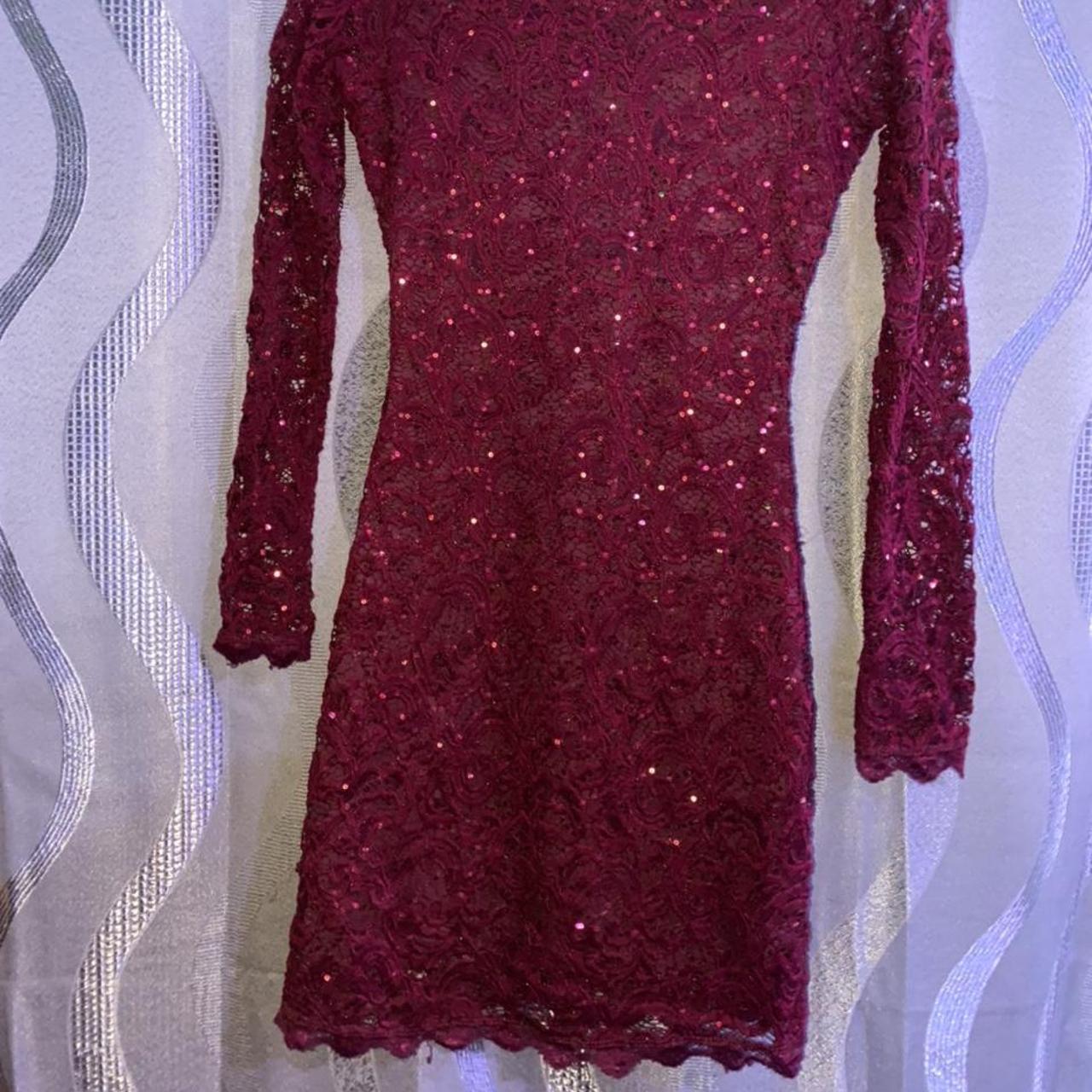 sequin hearts red dress