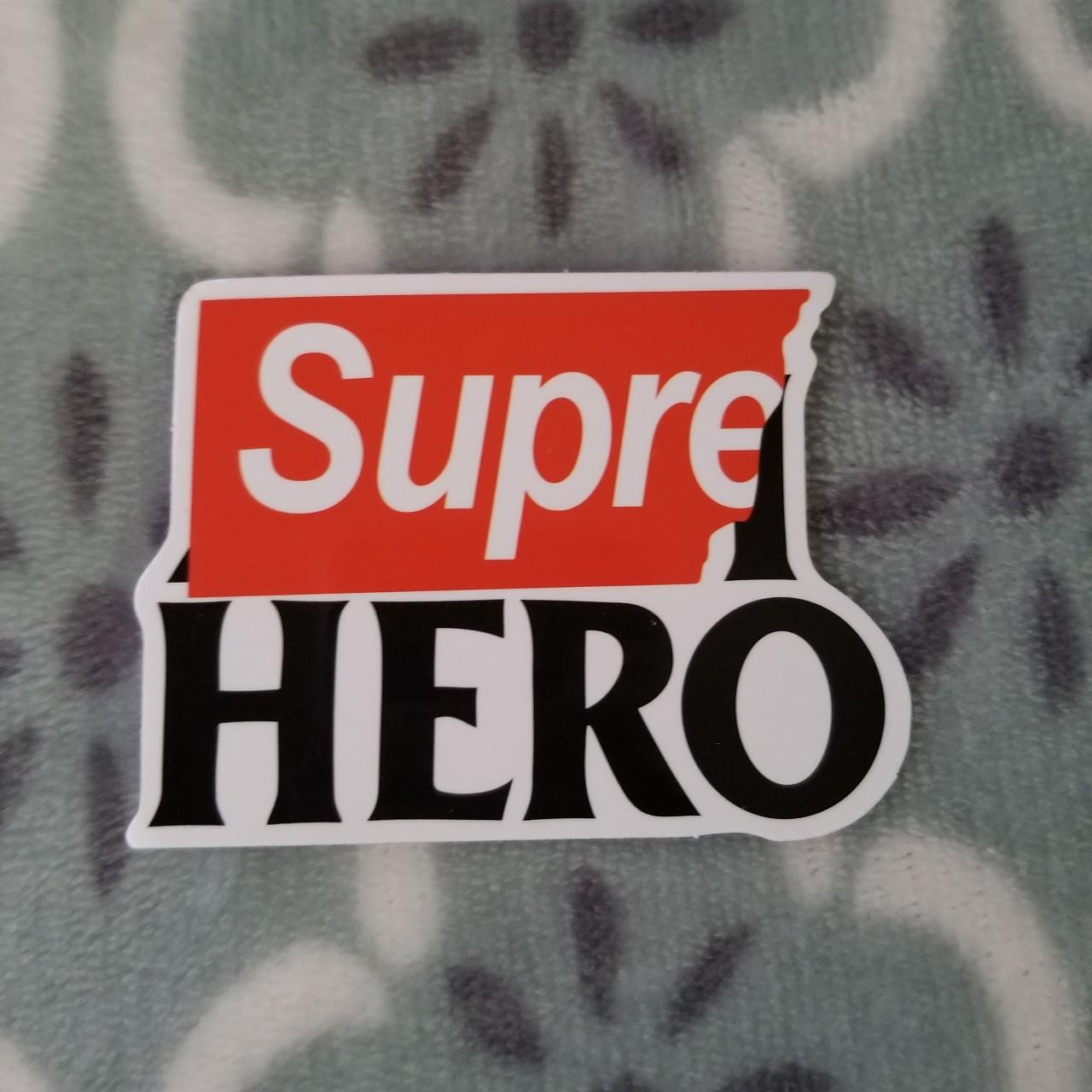 Supreme hero clearance sticker