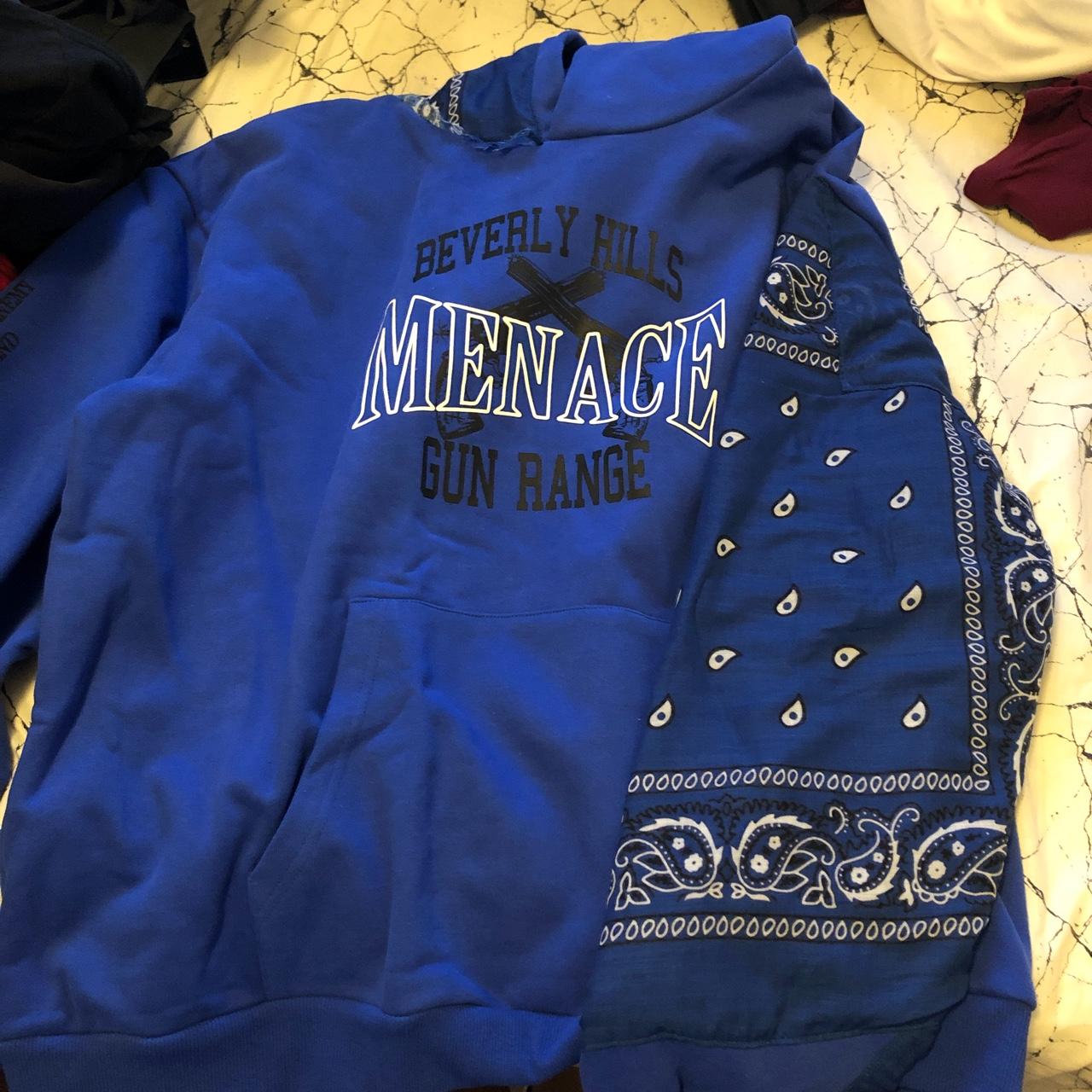 Menace Los Angeles Gun Range Hoodie 💙 Depop