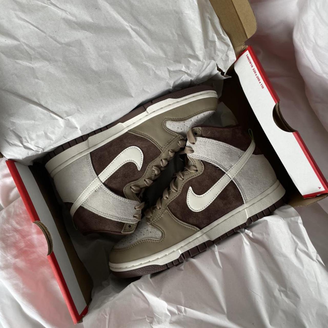 Nike Dunk High 'Light Chocolate'   - SIZES: US 5 -... - Depop