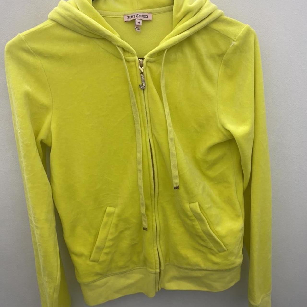 authentic yellow juicy couture tracksuit jacket!!!... - Depop