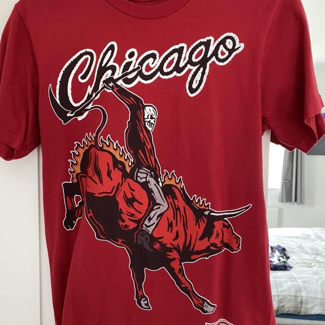 Mitchell & Ness Chicago Bulls Play by Play T-Shirt Red