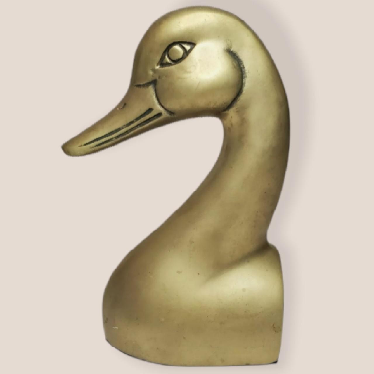 Brass Duck head Bookend