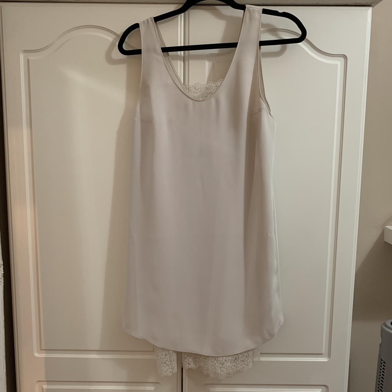 THE KOOPLES cream/pale grey dress with lace slip... - Depop