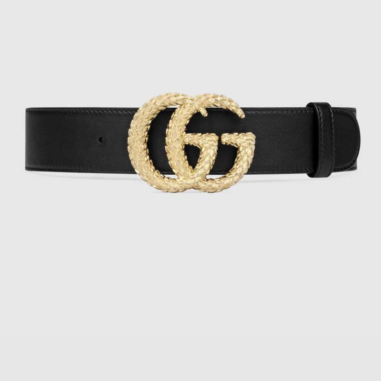 Gucci belt with discount textured double g buckle