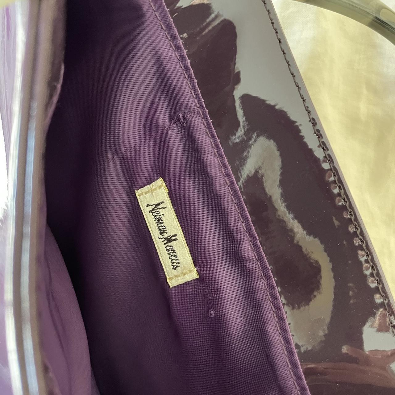 1990s Neiman Marcus purple vinyl purse with lucite... - Depop