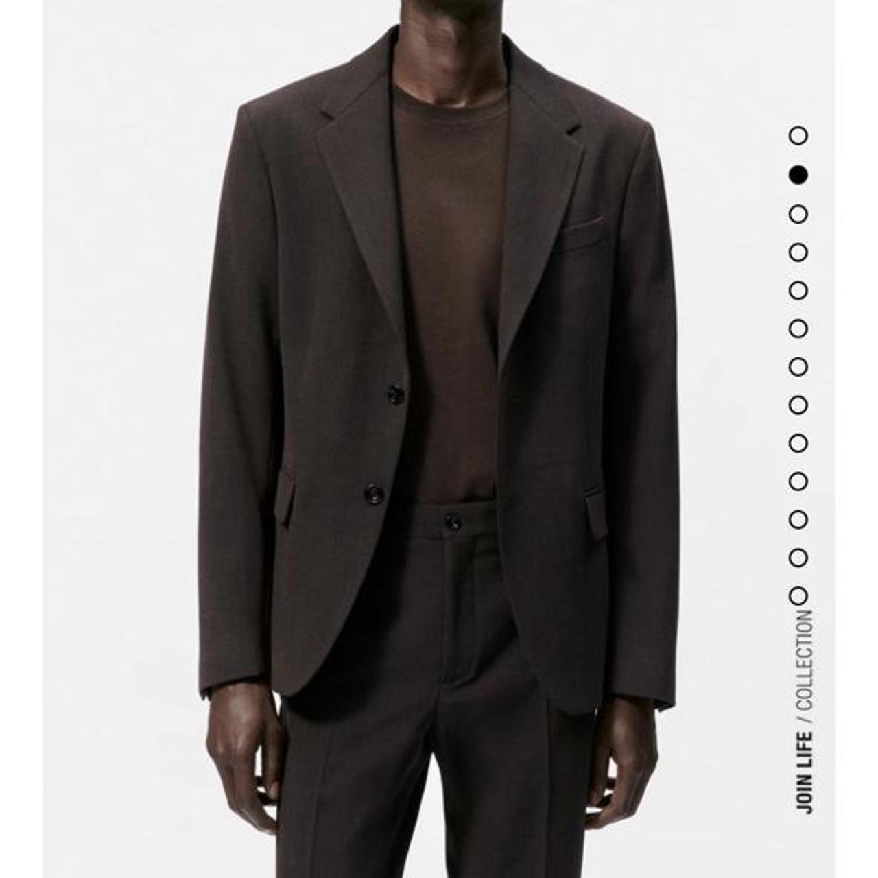 brown-zara-men-s-suit-the-suit-was-only-worn-for-30-depop