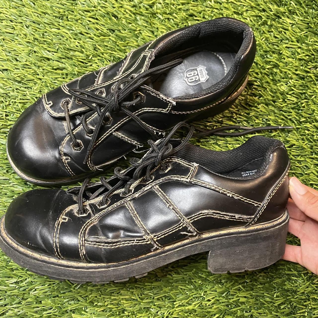 Vintage black Route 66 shoes. Size 8 womens. Some... - Depop