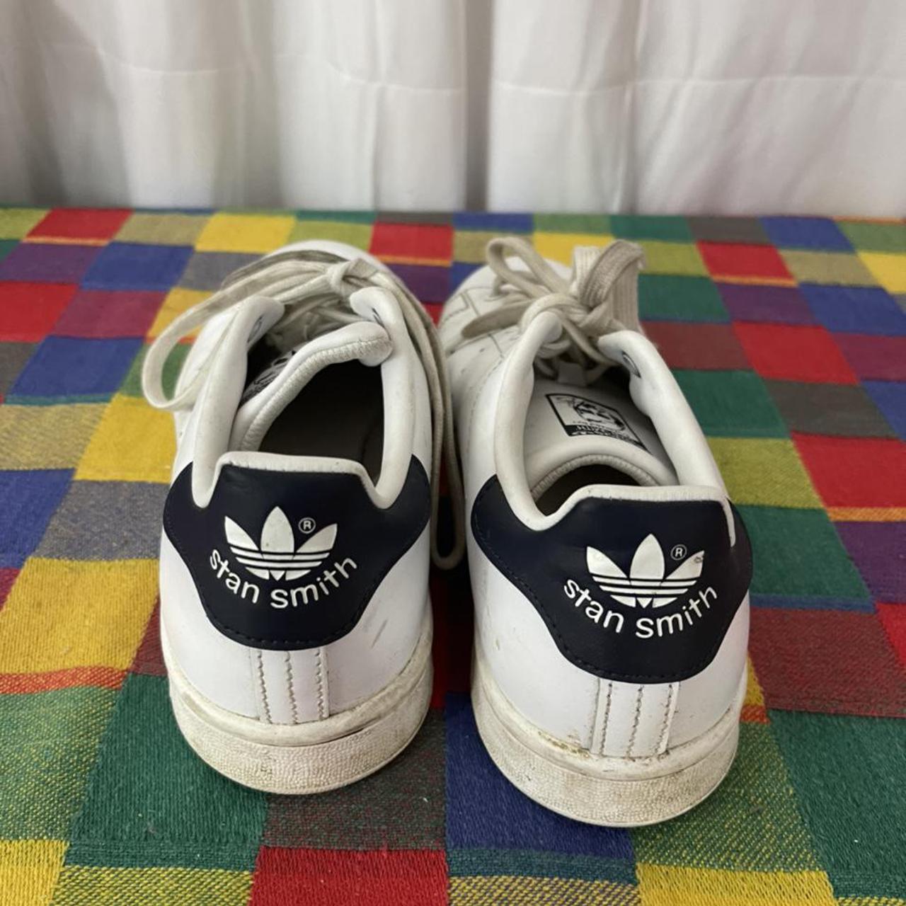 Adidas Men's White and Blue Trainers (3)