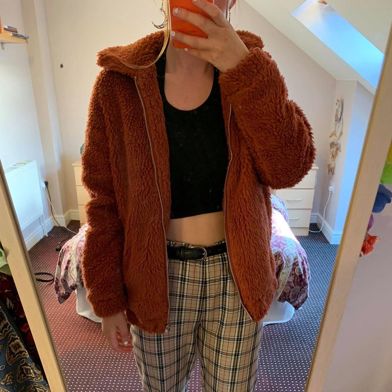 Burnt orange clearance teddy bear coat