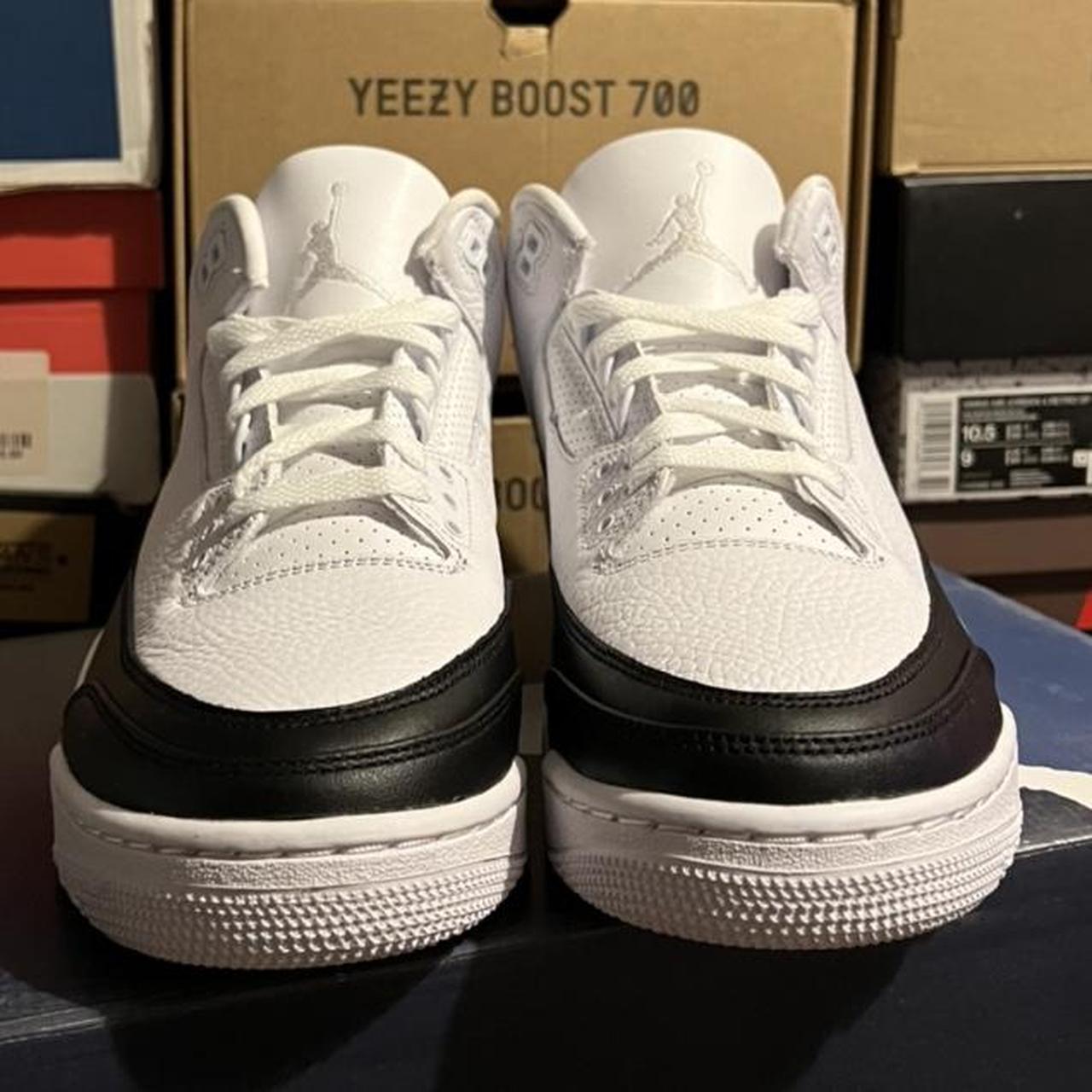 fragment design x jordan 3 white black