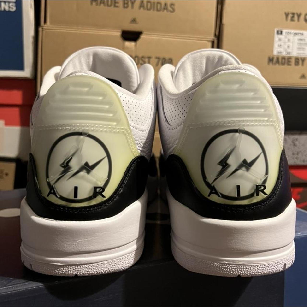 fragment design x jordan 3 white black