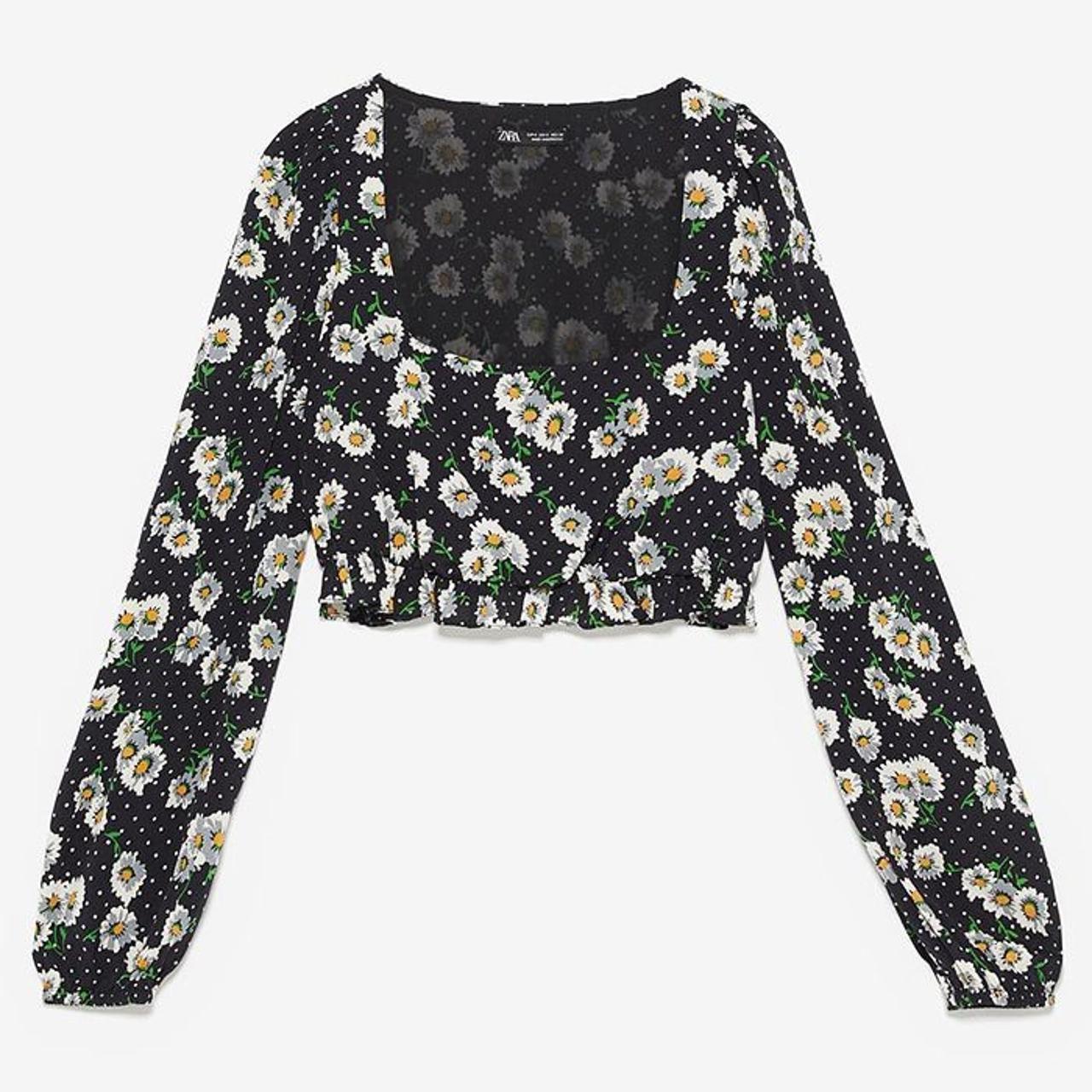 zara daisy crop top