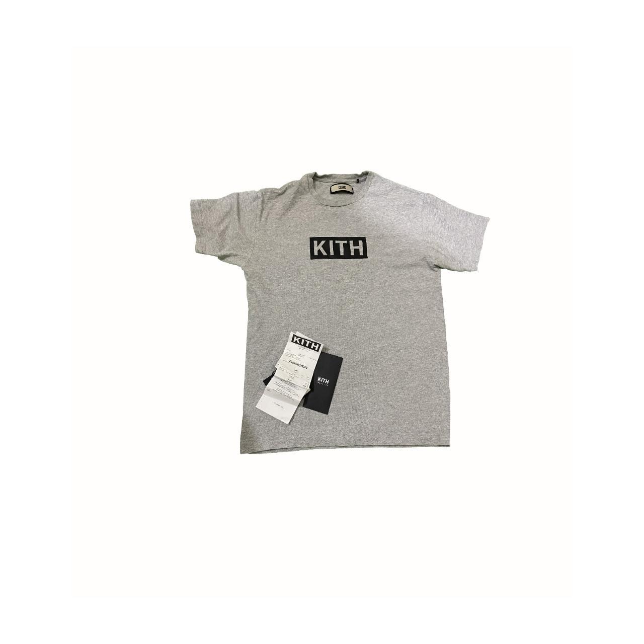 Kith heather grey classic box logo tee - XS 9/10 | Depop