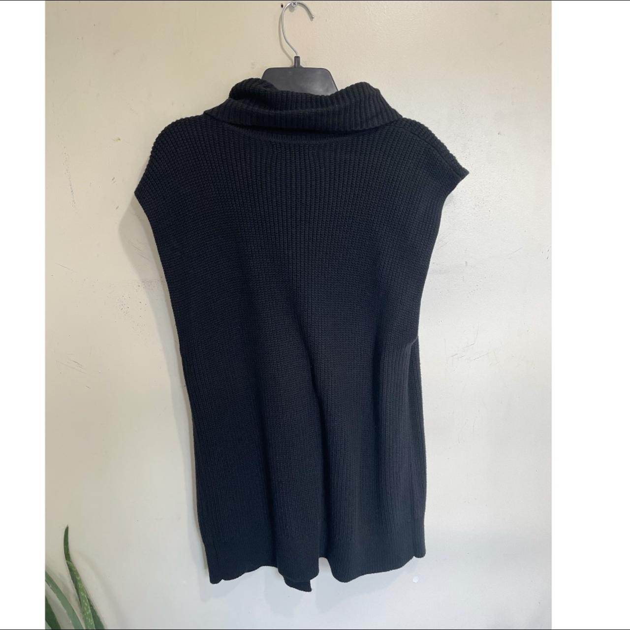 Black knit wrap cowl neck sleeveless vest/top. This... - Depop