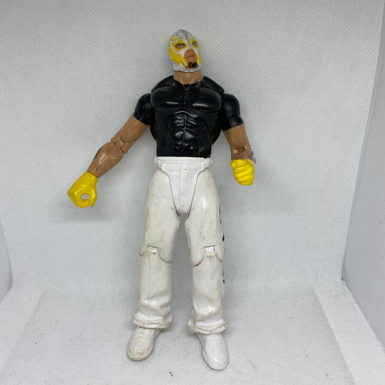 1999 Jakks pacific Rey Mysterio White Yellow Mask... - Depop