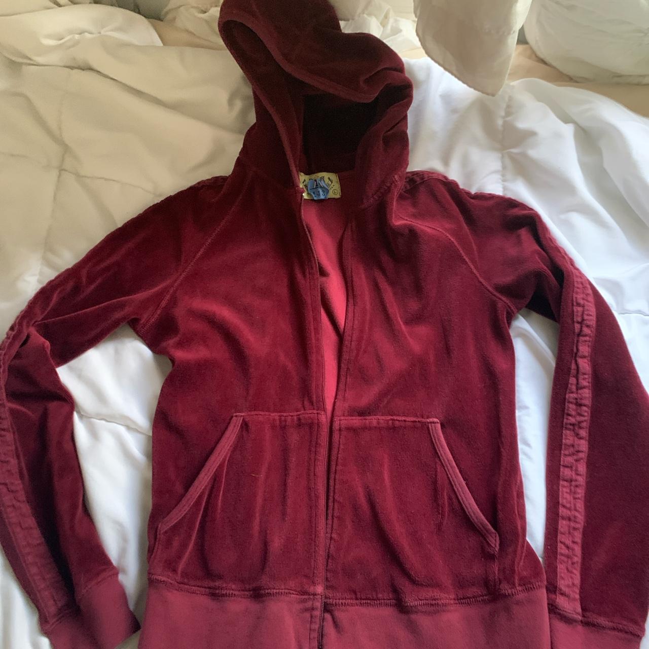 juicy couture red tracksuit top no flaws exept... - Depop