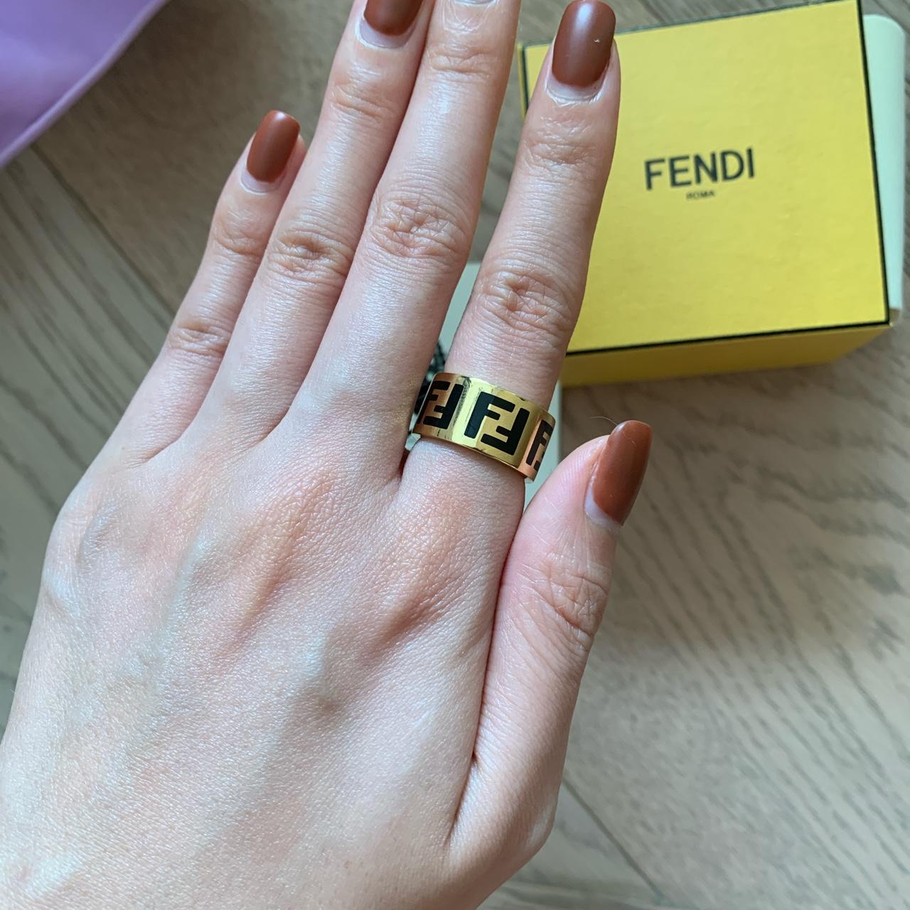 fendi ff ring gold