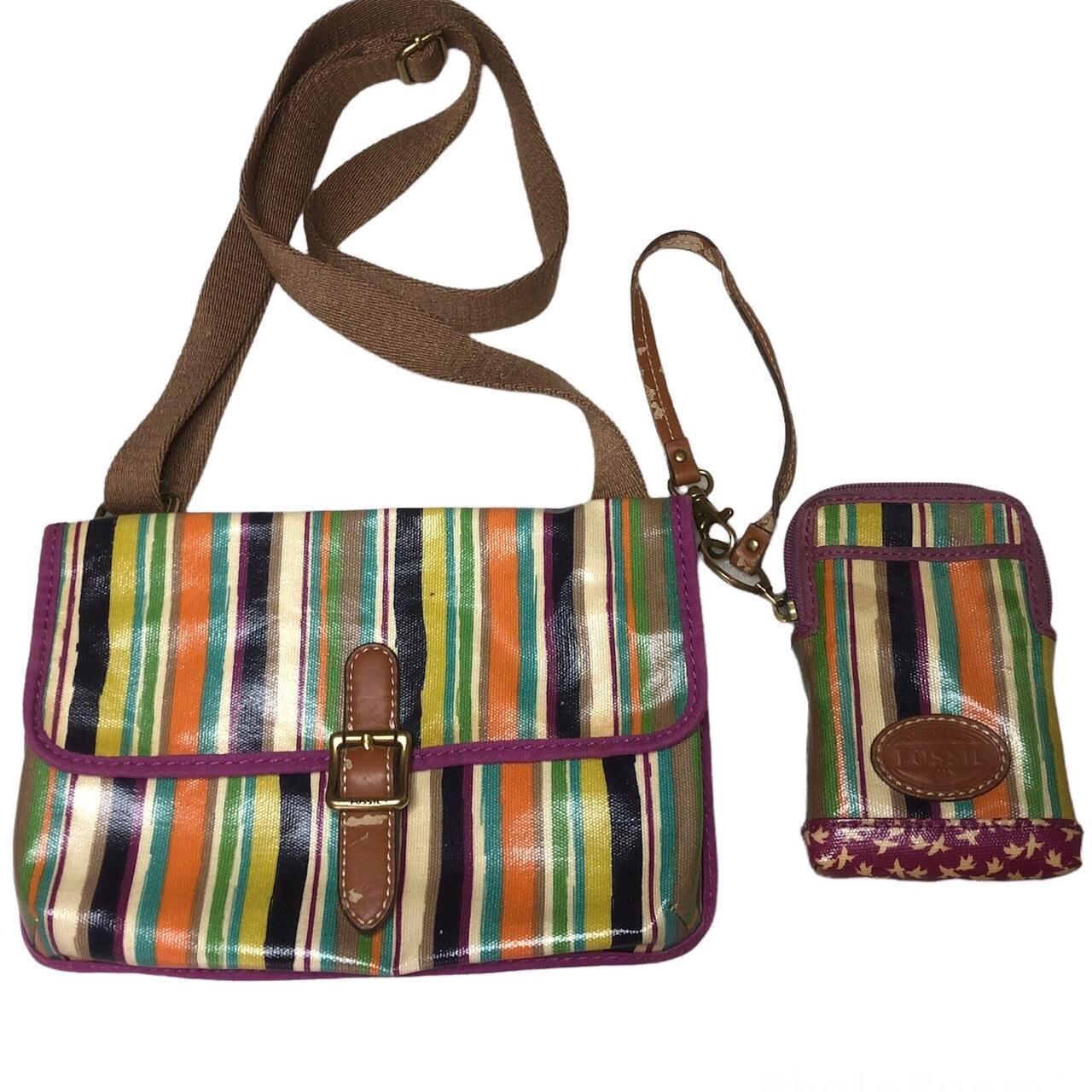 🪨Fossil rainbow pvc bag and purse🪨 Rainbow stripes... Depop