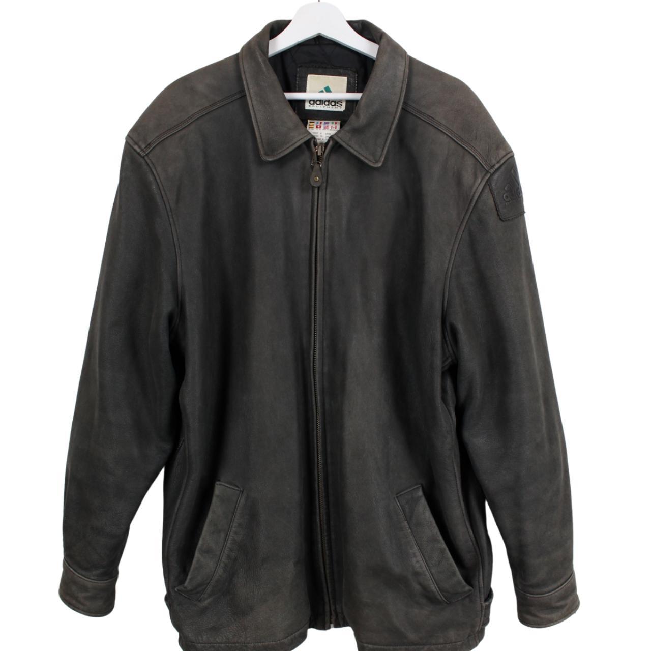 Adidas equipment leather jacket best sale