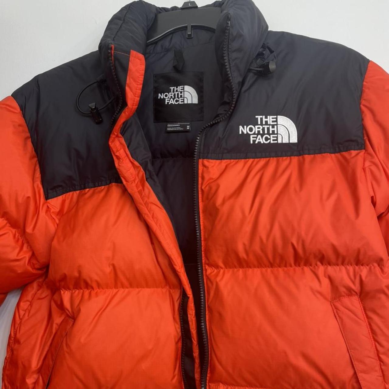 Orange North Face Puffer Jacket Depop