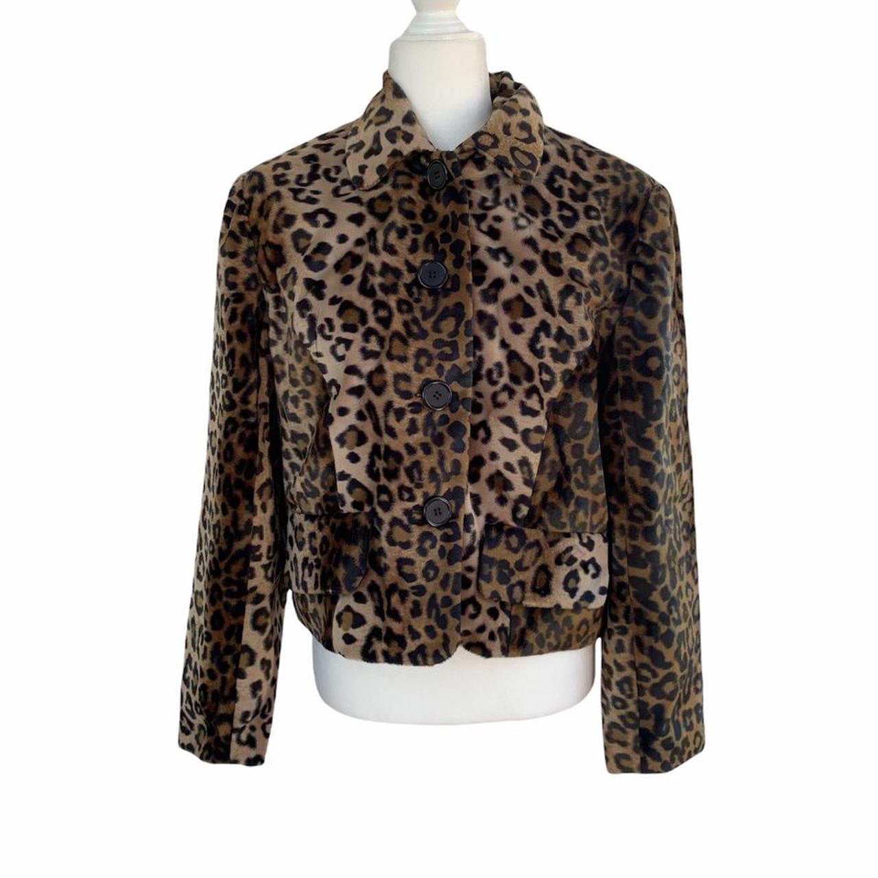 Vintage Faux Fur Cropped Leopard Print Jacket Super... - Depop