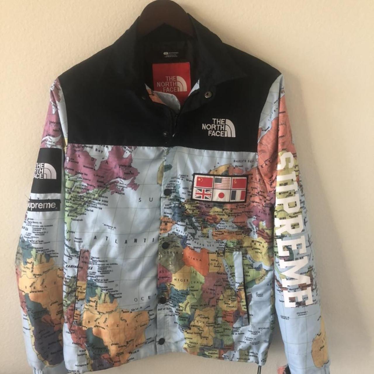 North face sale x supreme map