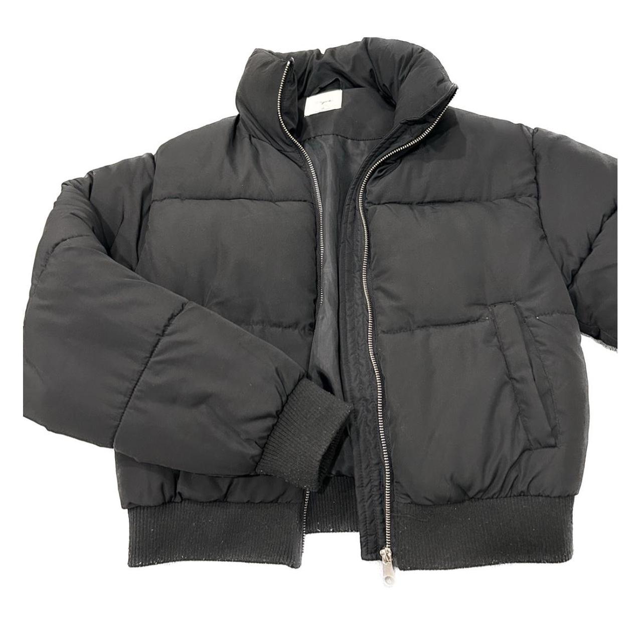 black supre cropped puffer jacket au size xs,... - Depop