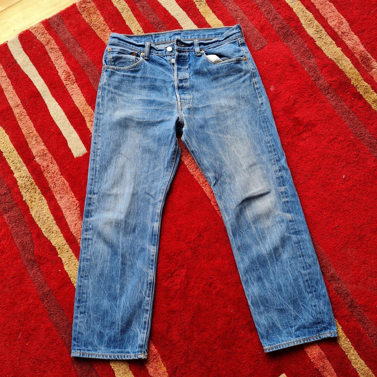 Levi's 501 deep blue washed denim jeans, UK34, 30... - Depop